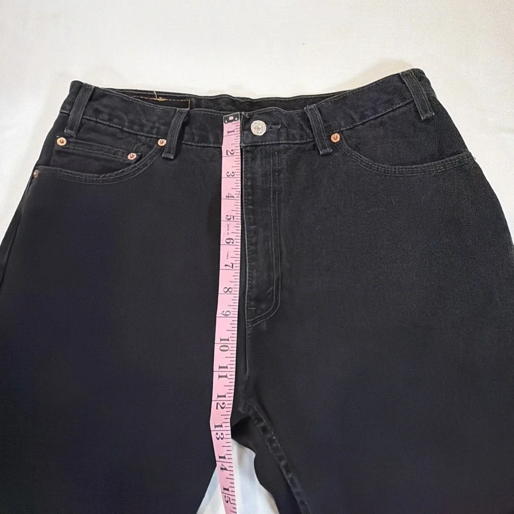Vintage Levi's 505 Jeans Mens 36x34 Black‎ USA Made 100% Cotton Straight Leg
